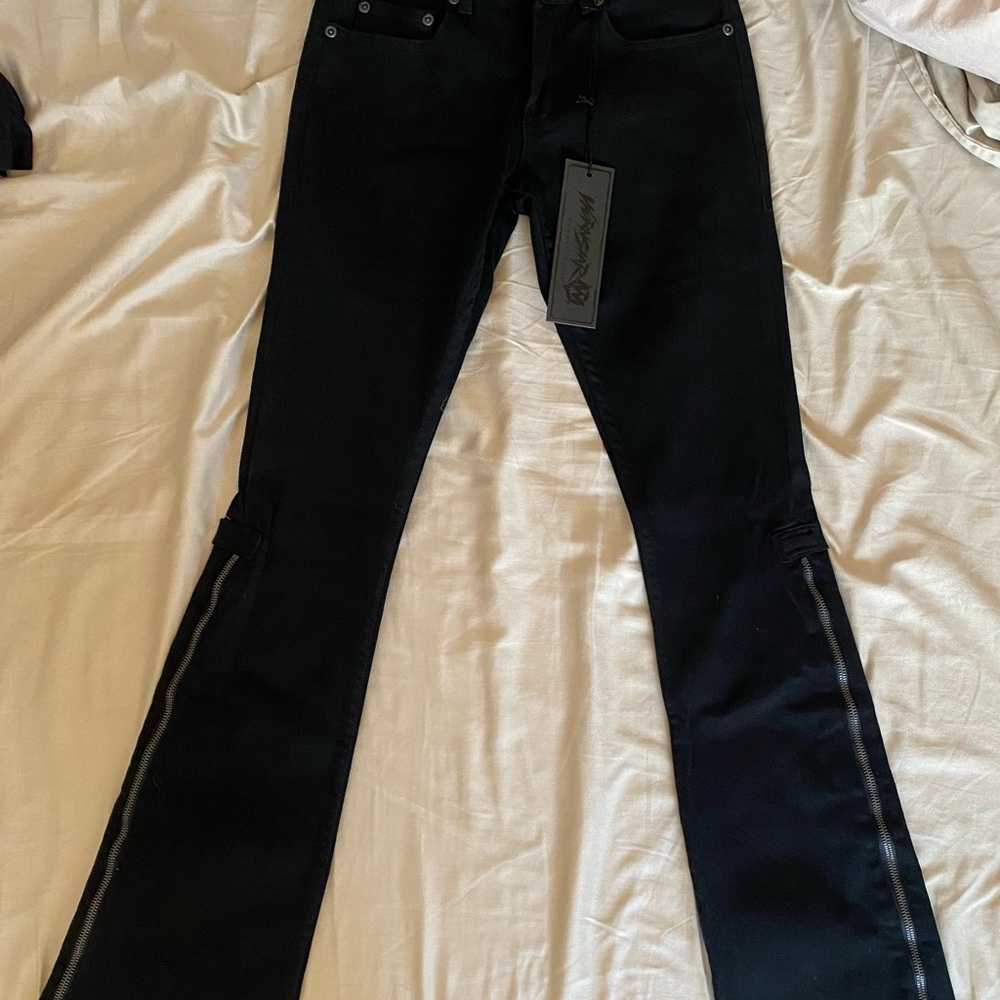 WornStar - Hellraiser Side Zipper Jeans - Black